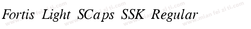 Fortis Light SCaps SSK Regular字体转换